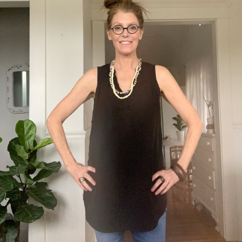 Ella Moss sleeveless blouse/tunic size small